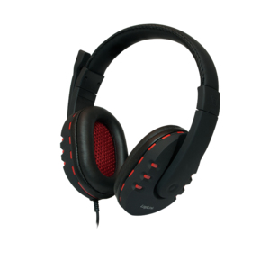 LogiLink HS0033 hörlurar/headset Sladdanslutet Huvudband Samtal/musik Svart, Röd