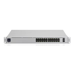 Ubiquiti UniFi USW-PRO-24, hanterad L2/L3 Gigabit Ethernet-nätverksswitch (10/100/1000), silver