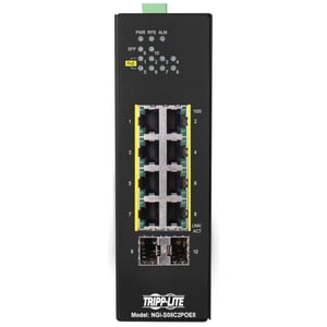 Tripp Lite NGI-S08C2POE8 Managed Gigabit Ethernet (10/100/1000) Network Switch with PoE Support, Black