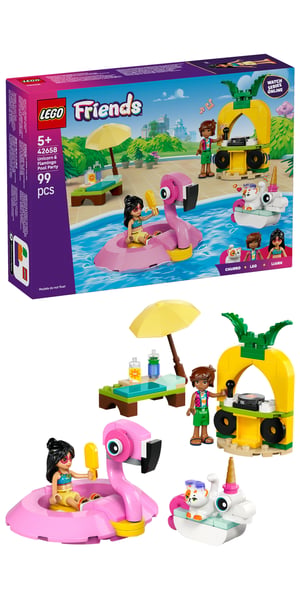LEGO Friends Impreza na basenie z jednorożcem i flamingiem