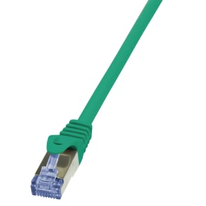 LogiLink 0.5 m Cat.6A 10G S/FTP Network Cable, Green, 0.5 m Cat6a S/FTP (S-STP)