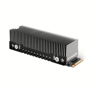 Axagon CLR-M2XT M.2 SSD Passivkühler Aluminium – 2280 M.2 NVMe SSD, SSD-Kühlkörper Schwarz, Grau 1 Stück.