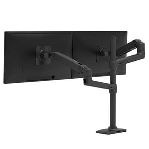 Ergotron LX-serien LX Dual Stacking Arm, hög stolpe, matt svart 101,6 cm (40") Skrivbord Svart
