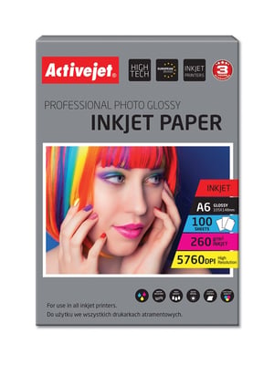Activejet Glossy Paper AP6-260GR100 (A6; 100 sheets)