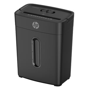 HP One Shred 6CC Paper Shredder—Cutting-style shredding, 68 dB, Black