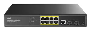Cudy GS2008PS2 przełącznik sieciowy Zarządzany L2 Gigabit Ethernet (10/100/1000) Obsługa PoE Czarny