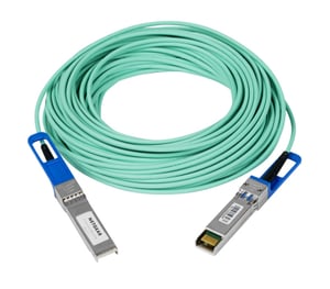 NETGEAR AXC7620 20 m InfiniBand/Fiber Optic SFP+ Cable, Turquoise