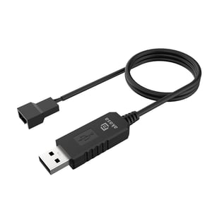 Akasa AK-CBFA10-60BK adapter för 3-stifts- eller 4-stifts USB Type-A-kablar, svart