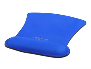 DeLOCK Ergonomic Mouse Pad with Wrist Rest, Blue, 255 x 207 mm