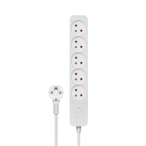 Savio Power Strip, 5 Sockets, 3 m, White, LZ-09, 5 x Type F Power Outlets, White