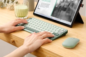 ASUS KW100 KEYBOARD/GN/UI/80 klawiatura Uniwersalne Bluetooth Zielony