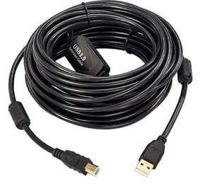 Microconnect USBAB20B-ACTIVE USB 2.0 Cable, 20 m, USB A to USB B, Black