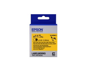 Epson Etiketten, Schrumpfschlauch (HTS), LK-6YBA11, schwarz-gelb, Durchmesser 11 mm (2,5 m)