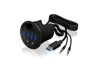 ICY BOX IB-HUB1403A USB 3.2 Gen 1 (3.1 Gen 1) Type-A Hubs and Concentrators, 5000 Mbit/s, Black