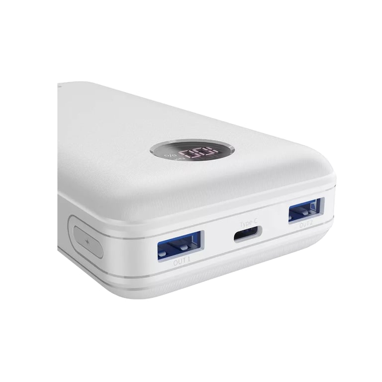 фото Зовнішній акумулятор (павербанк) Canyon PB-2002 20000mAh White (CNE-CPB2002W)