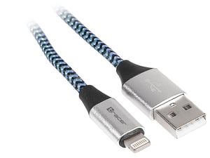 Tracer TRAKBK46269 Lightning Cable, 1 m, Black, Blue, Silver