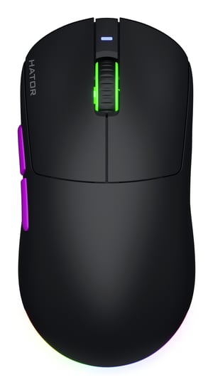 HATOR Quasar 3 Ultra 8K Drahtlose Gaming-Maus für beide Hände, RF-Funk + Bluetooth + USB Typ A, optisch 30000 DPI