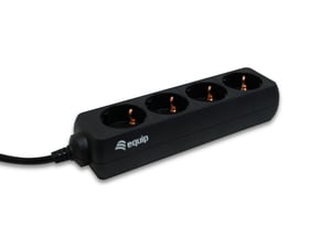 Equip 333281 1.1 m Power Strip with 4 Outlets, Black