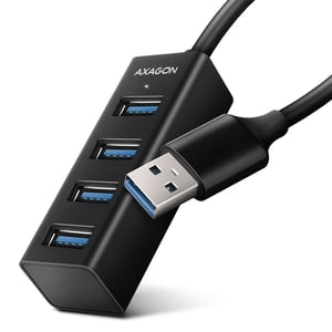 Axagon HUE-M1A USB 3.2 Gen 1 (3.1 Gen 1) Typ-A-Hubs und -Konzentratoren, 5000 Mbit/s, schwarz