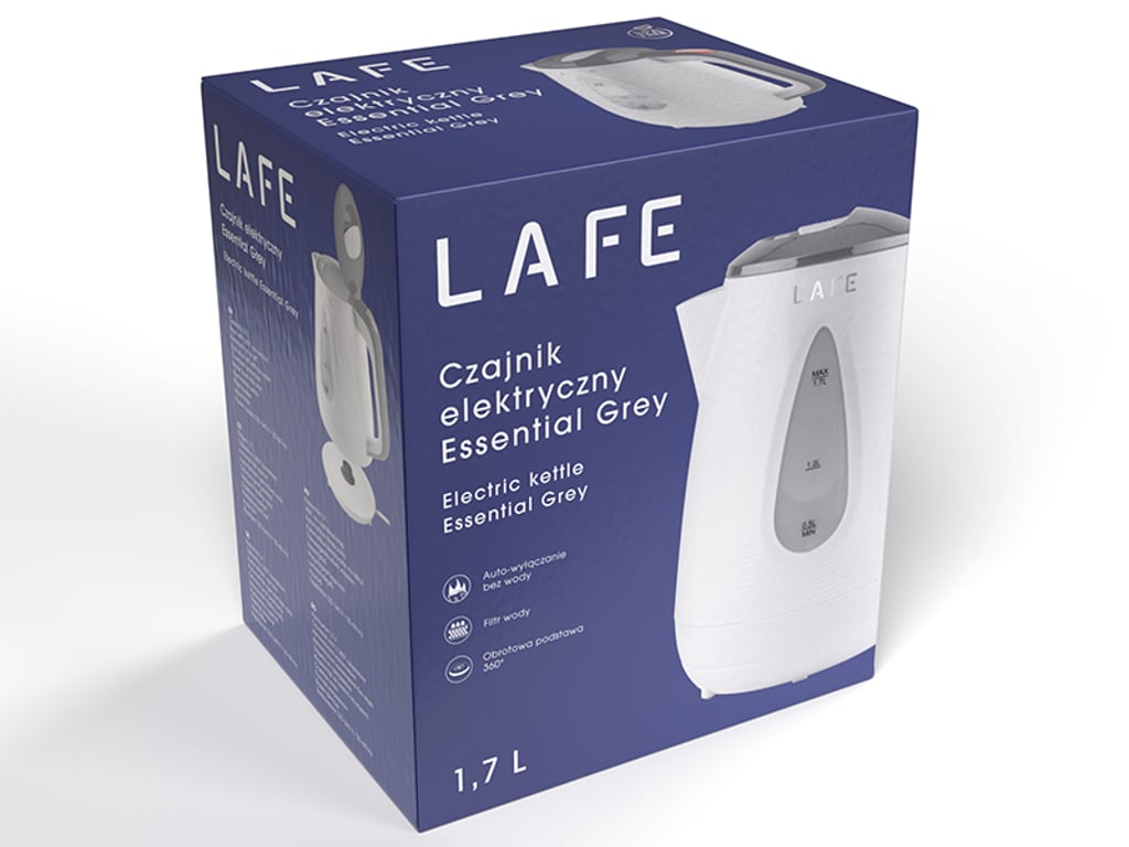 Lafe LAFCZA47289 czajnik elektryczny 1,7 l 2200 W Biały, Szary