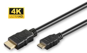 Microconnect HDM1919C3 HDMI Cable, 3 m, HDMI Type A (Standard) to HDMI Type C (Mini), Black