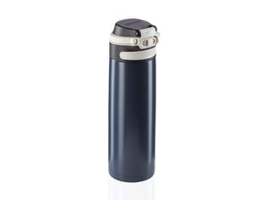 Leifheit 03275 Reisebecher 600 ml Schwarz, Blau Edelstahl