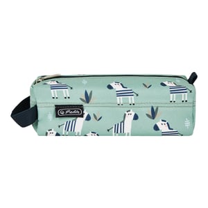 Herlitz Quattro Crazy Zebra Mjuk pennväska Polyester Svart, Grön, Vit