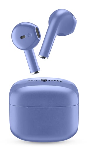 Music Sound Swag True Wireless Stereo (TWS) In-Ear-Kopfhörer Bluetooth-Verbindung/Musik Hellblau