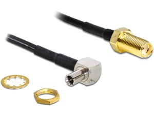 DeLOCK 88487 koaxialkabel 1,45 m TS-9 SMA Svart