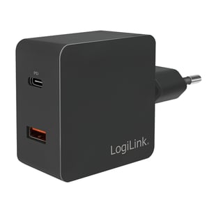 LogiLink PA0220 ładowarka do urządzeń przenośnych Uniwersalne Czarny Prąd przemienny Szybkie ładowanie Wewnętrzna
