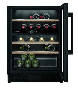 Bosch Serie 6 KUW21AHG0 Weinkühlschrank, Einbaugerät, schwarz, 44 Flaschen.