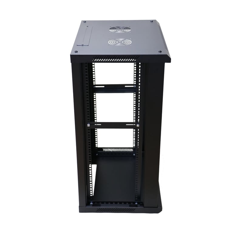 Extralink Szafa rack 15U 600x450 Czarna montowana na ścianie