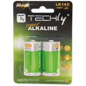 Techly LR14 C 1,5 V engångsbatteri, alkaliskt