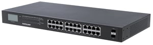 Intellinet 561242 Unmanaged-Netzwerk-Switch, Gigabit-Ethernet (10/100/1000), PoE-Unterstützung, 1U, schwarz