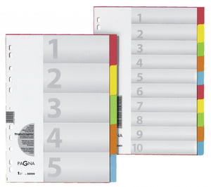 Page 32006-20 Card Tab Numeric Card Tab Multicolored Cardboard