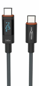 Ansmann 1700-0176 USB 2.0 Cable, 1.2 m, USB-C, 0.48 Gbit/s, 140 W, Anthracite