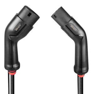 Lindy 30113 Ladekabel für Elektrofahrzeuge, schwarz, Typ 2, 3, 7 m