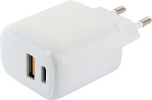 Schwaiger LPRO260 512 Mobile Device Charger for Smartphones and Tablets, White, AC, Fast Charging, Indoor