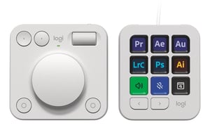 Logitech MX Creative Console Bluetooth-/USB-tangentbord Grå