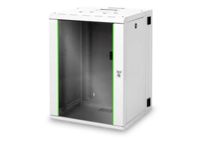 Digitus Szafa sieciowa wisząca Unique 19" 16U rack 600x600, drzwi szyba, szary, dzielona , złożona, 100kg