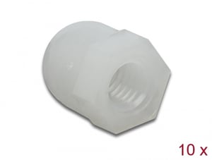 DeLOCK Protective Cap with Internal Thread for M6 Screw, Natural, 10 pcs.
