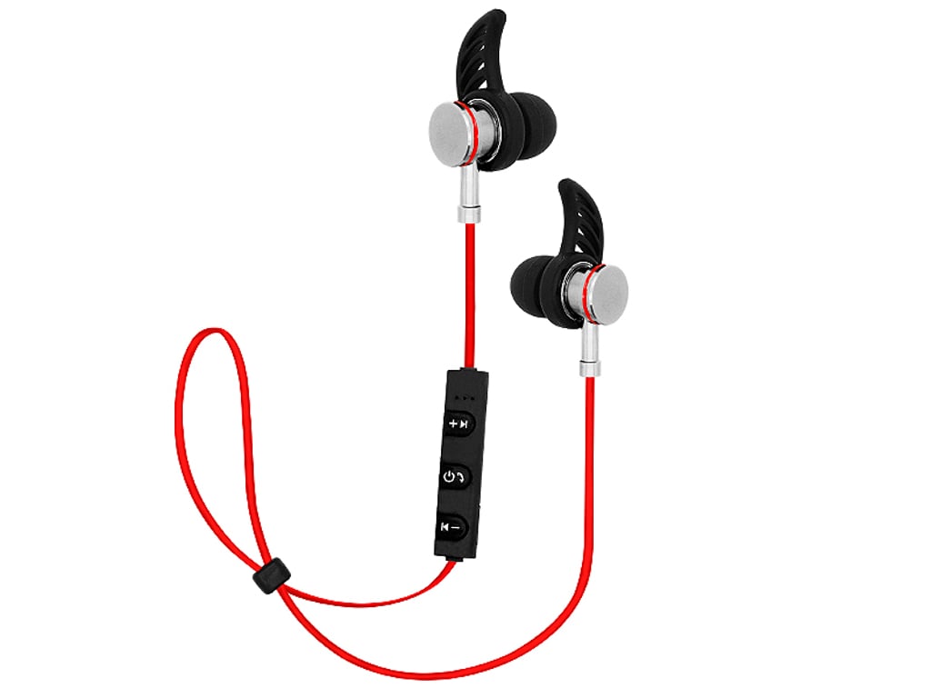 BLOW Sport-Fit Zestaw słuchawkowy Bezprzewodowy Douszny Bluetooth Czarny, Czerwony