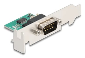 DeLOCK 90892 seriell omvandlare/repeater/isolator USB 2.0 RS-232 Grön, Rostfritt stål