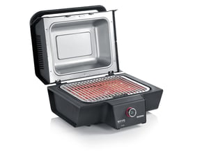 Severin PG 8138 grill Grillplatta El Svart, Rostfritt stål 3000 W