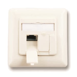M-Cab 7006666 Electrical Outlet, 2 x RJ-45, White