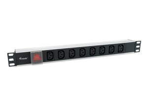 Equip 333310 Power Distribution Unit (PDU) with 8 x Power Outlets, 1U, Black