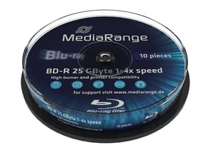 MediaRange MR499 Blu-ray-skiva BD-R 25 GB, 10 st.