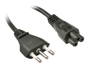 Lindy 2m, CEI23-16-VII - IEC 320 C5 Black C5 panel