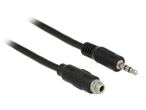 DeLOCK 1m, 2x3.5mm kabel audio 3.5mm Czarny