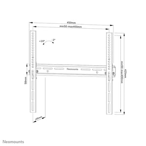 Neomounts WL35-350BL14 uchwyt do telewizorów 165,1 cm (65") Czarny